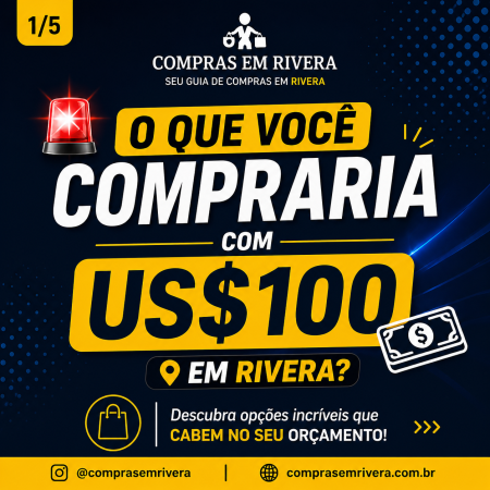 O que comprar com US$ 100 em Rivera? Duas opções interessantes encontradas nos free shops
